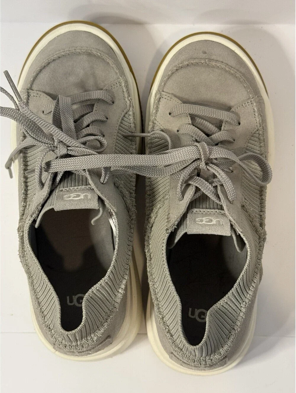 UGG EZ-DUZZIT LACE SHADED CLOVER PLATFORM SNEAKER SHOES US 7.5 / EU 38.5 /UK 5.5